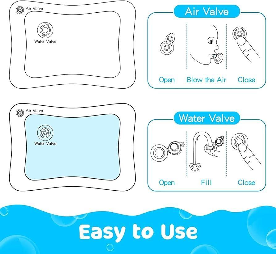 Inflatable Baby Water Play Mat – Tummy Time Sensory Toy for Infants & Toddlers