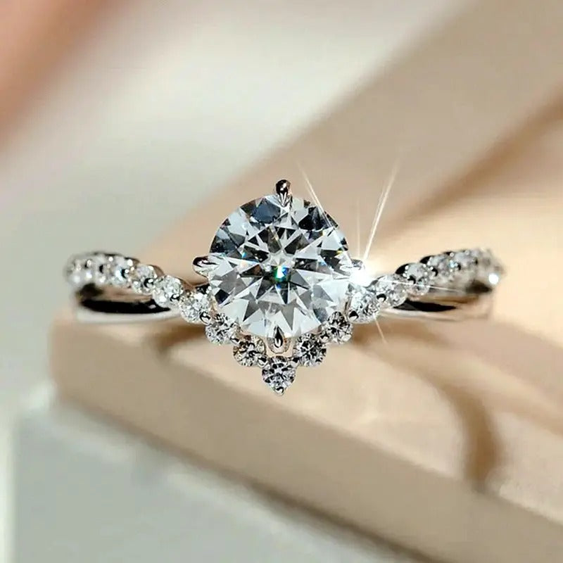 Engagement Ring – Sterling Plated Promise Ring for Women